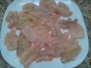 This is what the shrimp should look like when you're done