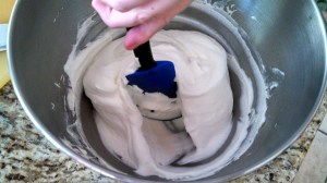 Fold in the whipped cream and be gentle!