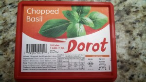 The frozen basil I'm always using