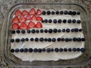 American flag brownie dessert